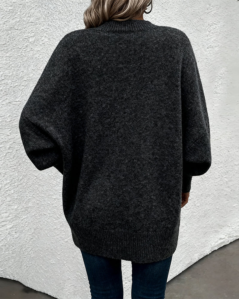 Pull Manche Lanterne Encolure En V