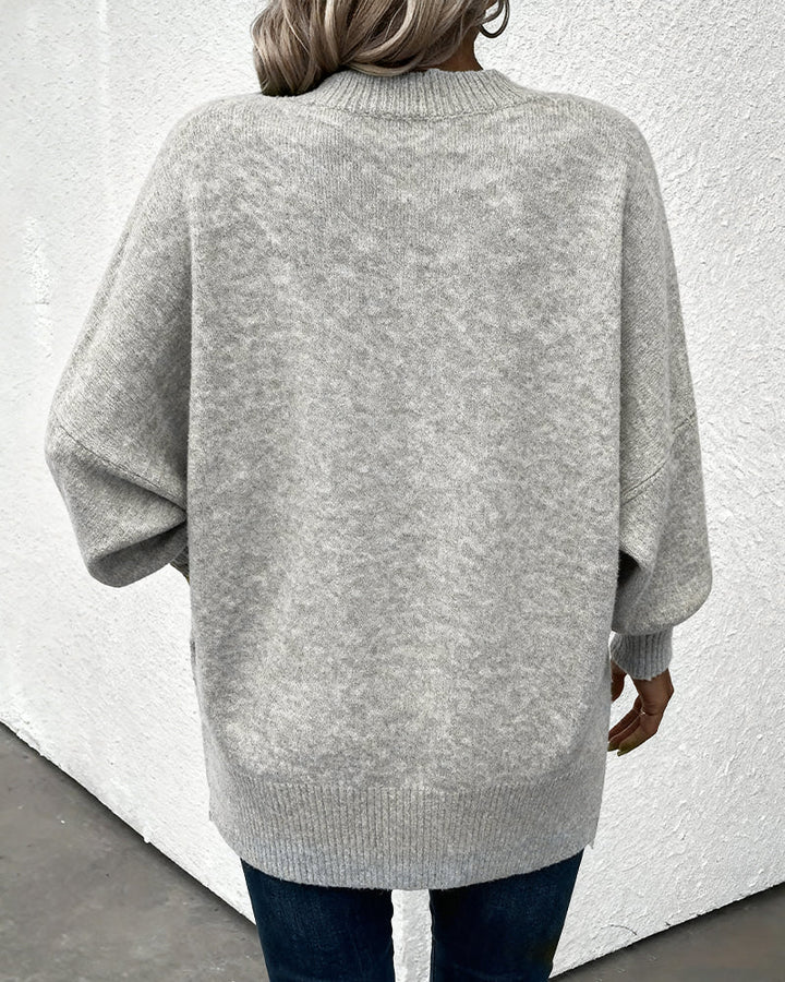Pull Manche Lanterne Encolure En V