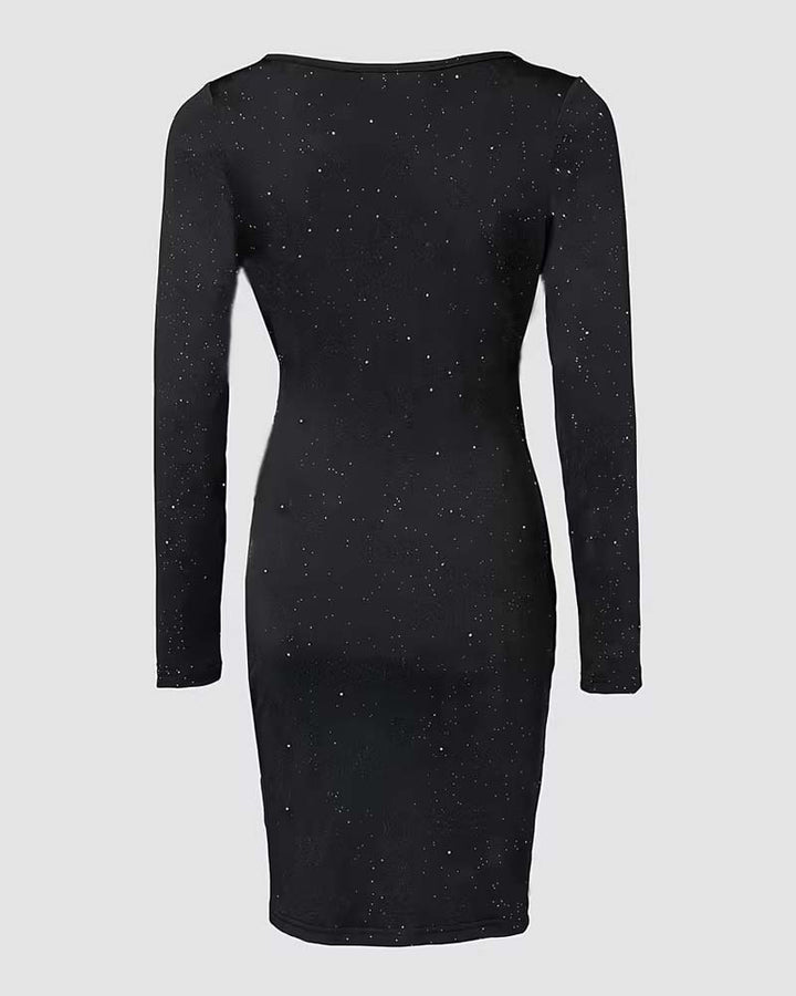 Robe Avec Ambiance Sexy, Design à Col V Et Style Élégant