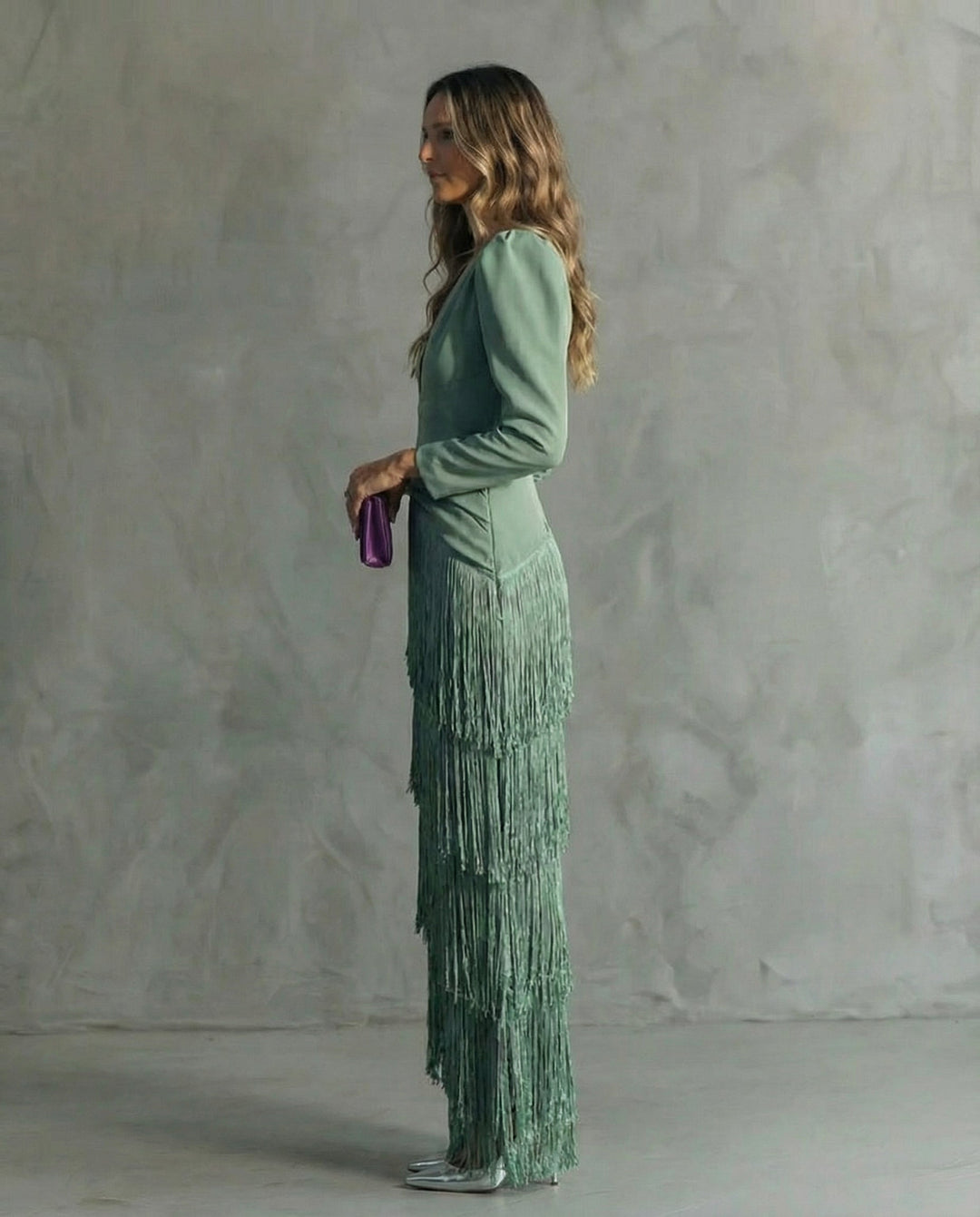 Clara™ | Robe midi élégante à manches longues