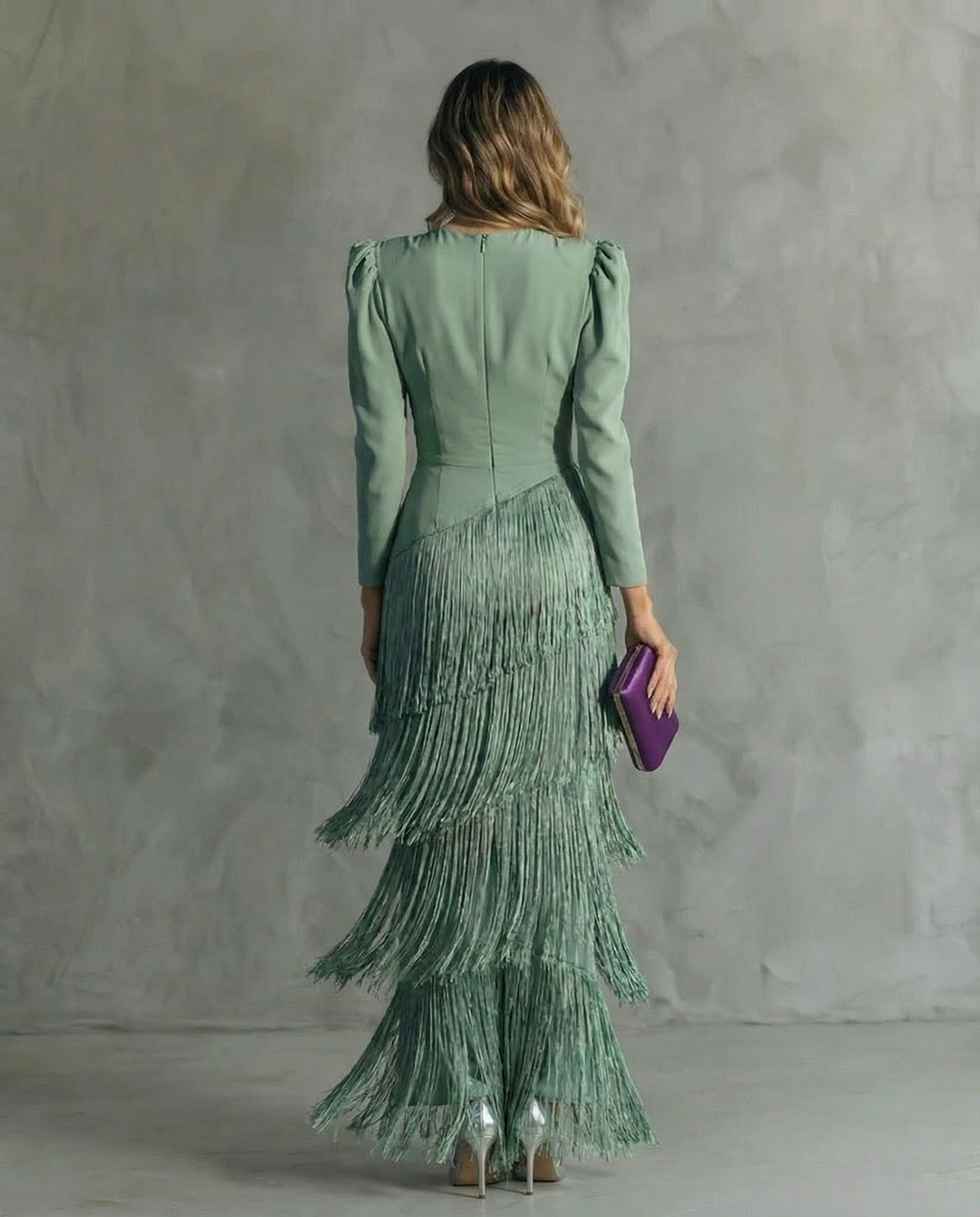 Clara™ | Robe midi élégante à manches longues